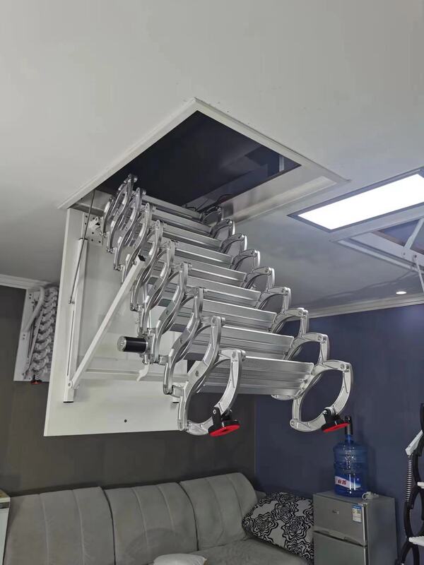 Attic Retractable Stairs, Electric Retractable Stairs, Outdoor Wall-Mounted Retractable Stairs