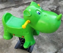 Kindergarten rocking horse outdoor childrens rocking horse square park community playground engineering plastic toys