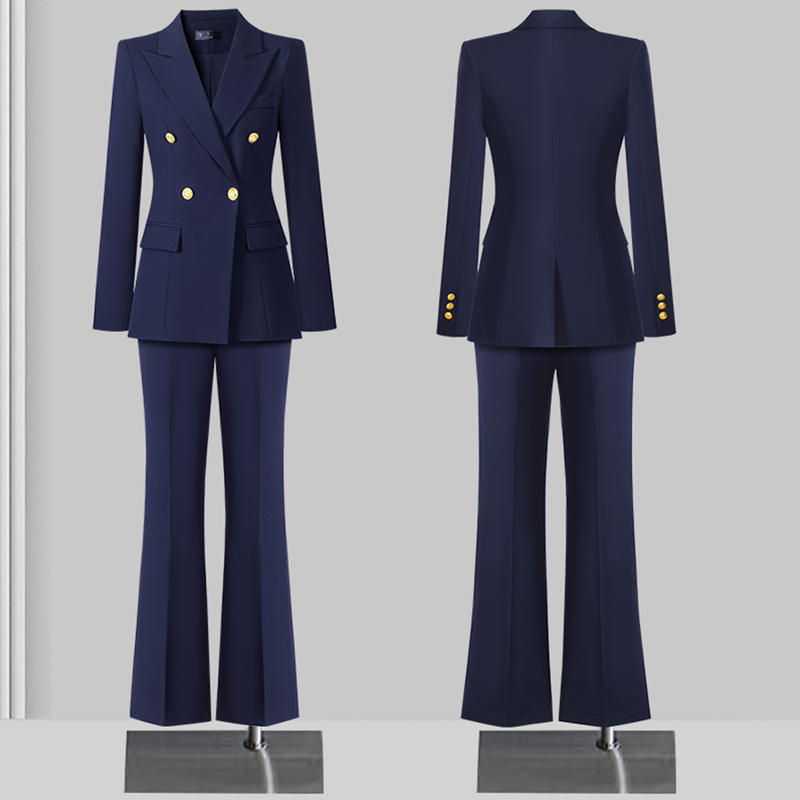 College Student Interview Suit, Women's High-Level Civil Servant Formal Attire, Professional Workwear, Navy Blue Suit Jacket College Student Interview Suit, Women's High-Level Civil Servant Formal Attire, Professional Workwear, Navy Blue Suit Jacket