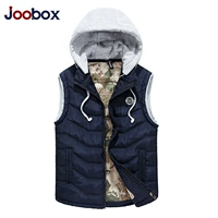 Áo vest nam cộng với cotton dày ấm áo vest mùa thu áo vest không tay có thể tháo rời áo thun nam