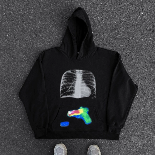 Bomba Studio Retro High Street Bone Dark Wind свитер тяжелый прилив бренд хип -хоп Hoodie Ins