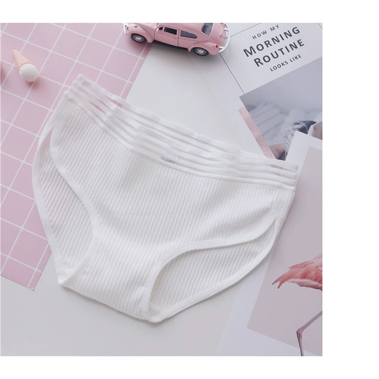 Bộ đồ lót cotton 4 mảnh của phụ nữ Nhật Bản - Giữa eo các loại quần lót nam