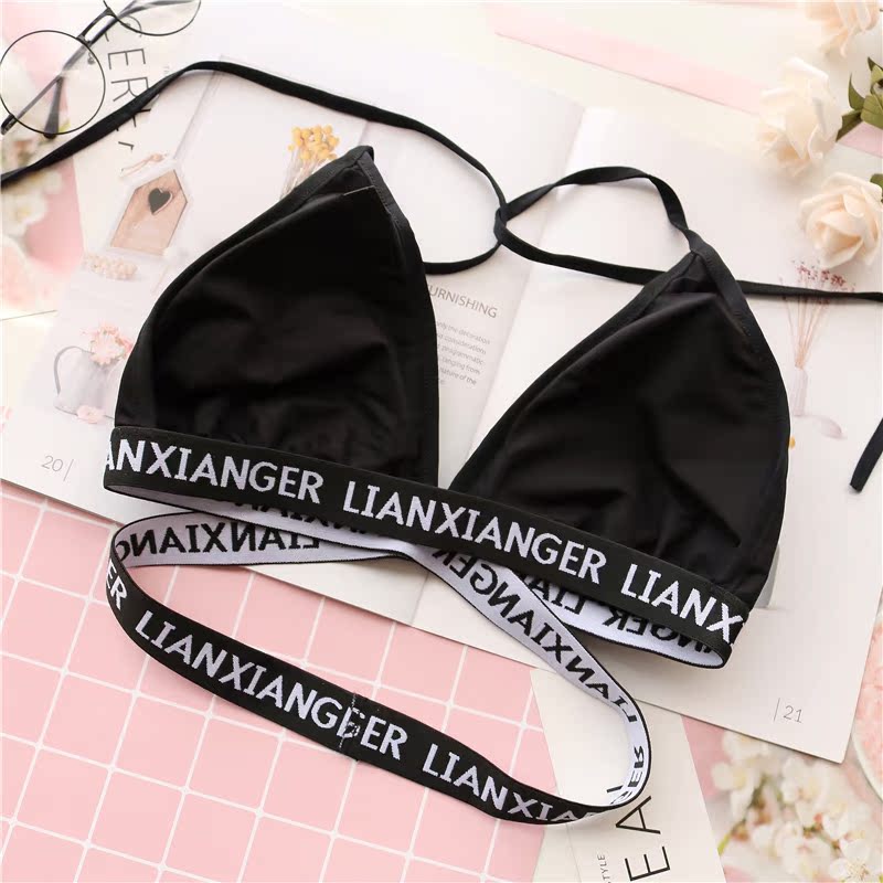 Du lịch Không có vòng thép chữ Sexy treo cổ chia bikini bikini openwork quây liền mạch cô gái đồ lót quần lọt khe 