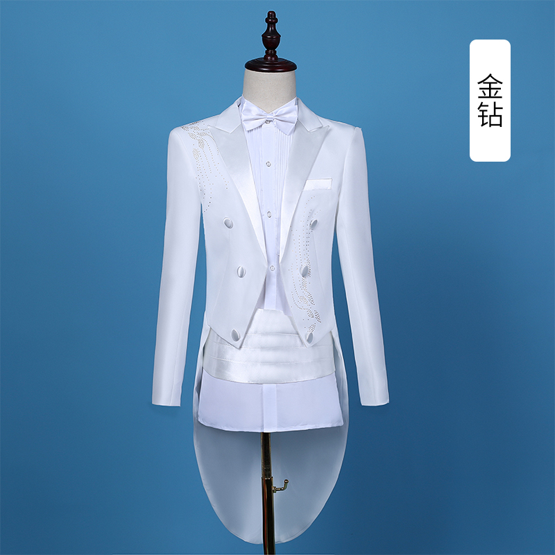 New hiệu suất tuxedo phù hợp với chủ nhà ca sĩ trẻ váy dàn hợp xướng biểu diễn sân khấu phù hợp với bộ phận phù hợp với