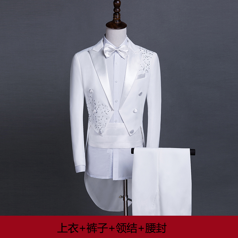 váy mới sequined tuxedo nam chủ trì thực hiện ca sĩ sân khấu phù hợp với đạo diễn trang phục váy dây dẫn