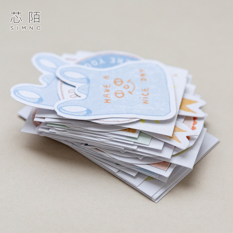 Fresh illustration diary account material decorated small pattern spring tour series cute girls hand stickers in wind