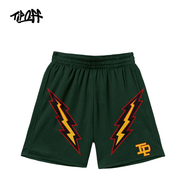 TIP-OFF double standard lightning American shorts basketball training quarter pants ແລ່ນອອກກໍາລັງກາຍໄວ-ແຫ້ງໄວຜູ້ຊາຍ breathable