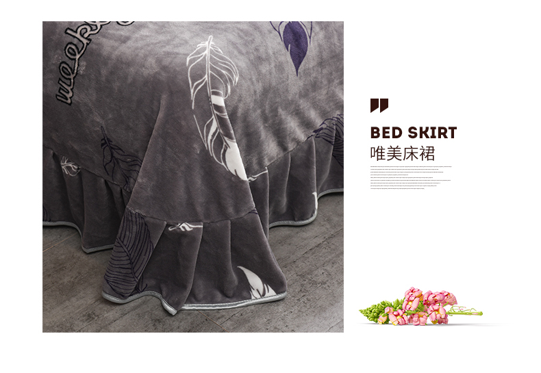 Lông cừu dày bốn mảnh giường nhung đám mây 笠 flannel mùa đông ấm áp hai mặt lông cừu nhung tấm chăn chăn ga gối