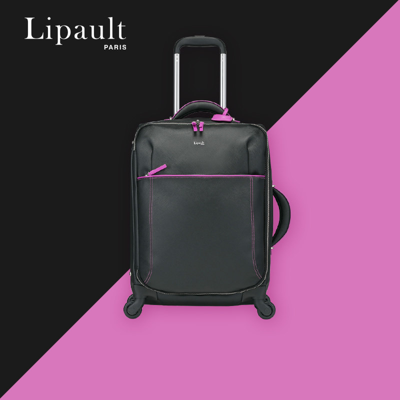 Lipault contrast color stitching suitcase 20 inch mute universal wheel boarding female suitcase trolley case P77