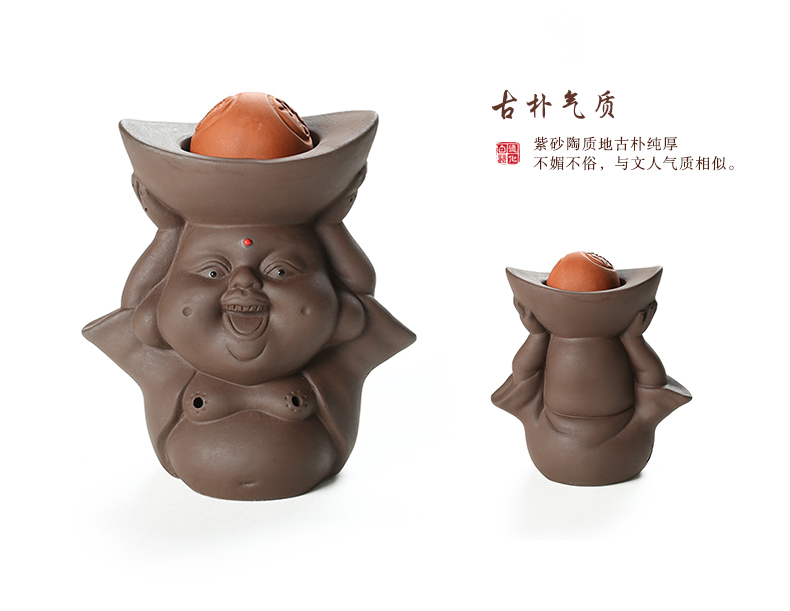 ZongTang purple sand tea pet furnishing articles kung fu tea accessories fortunes bonanza plutus spittor the mythical wild animal