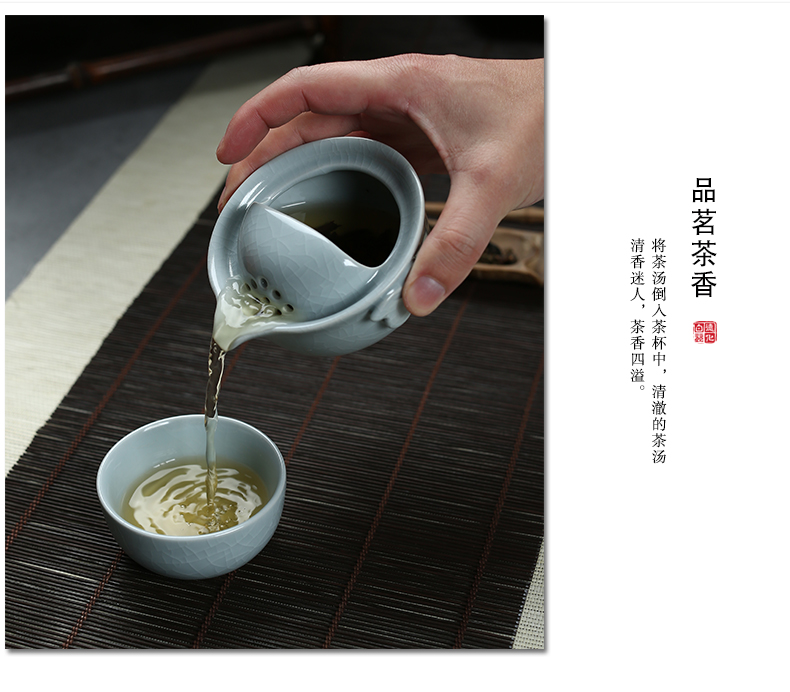 ZongTang home on your porcelain crack cup kung fu tea set travel portable office your up to crack a pot of a cup