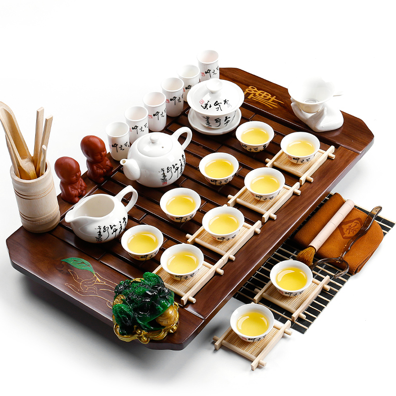 ZongTang to yet kung fu tea set solid wood tea tray tea tea yixing it a complete set of tea set