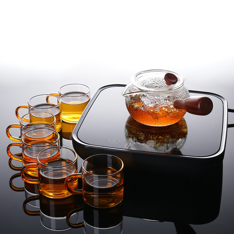 ZongTang mini pot boiling kettle black tea tea ware glass high - temperature hot side pot household electric TaoLu suits for