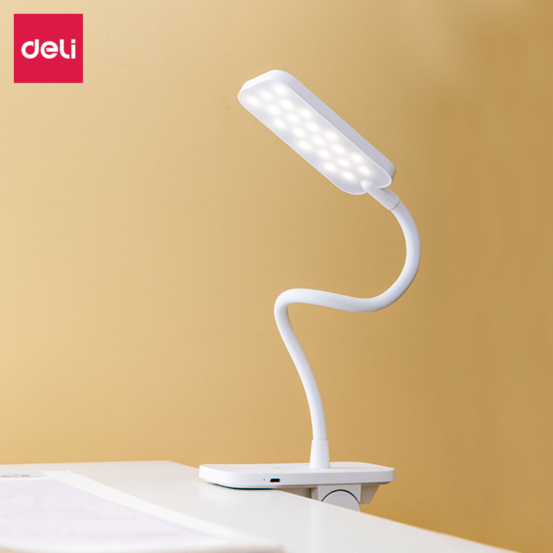 Right-hand Desk Lamp Led Light Desk Clip Dorm Room Desk Study Bedroom Reading Bedside Can Be Rechargeable and Dual-Use