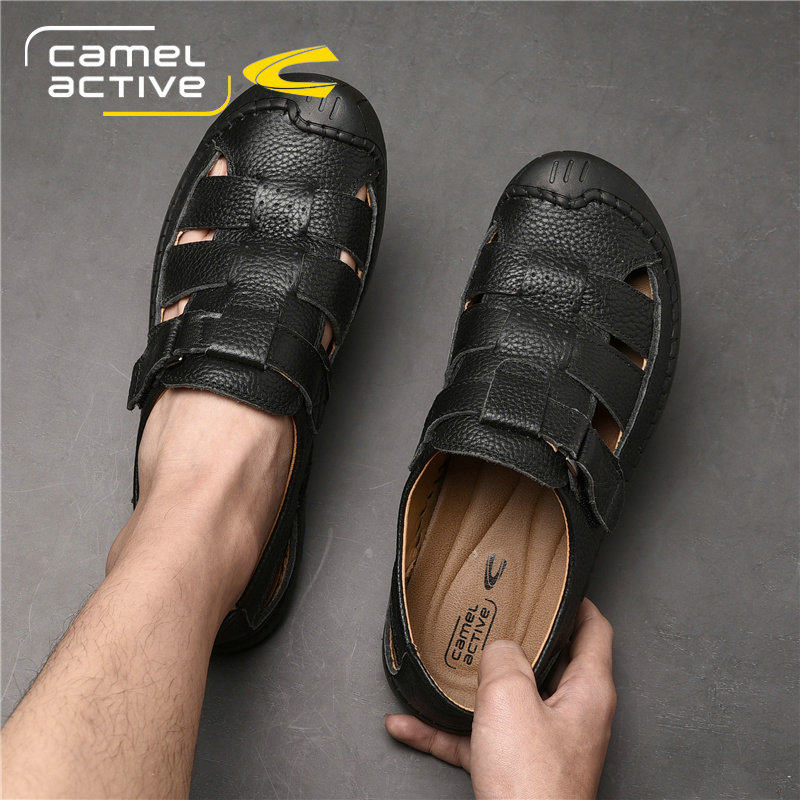 German camel dynamic toe sandals men's summer breathable sports outdoor shoes leather beach shoes men's cave shoes