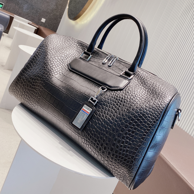 Business travel aircraft storage travel bag female portable short-distance leather leather luggage bag large capacity men's travel