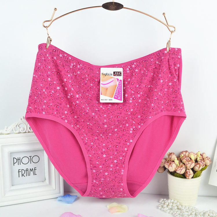 Quần lót nữ trung niên và già mới Quần cotton nữ cao eo XL lỏng lẻo cộng với mẹ béo đồ lót phụ nữ