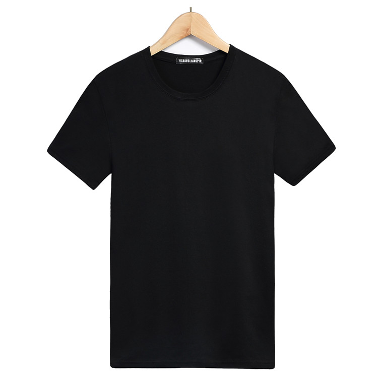 Nam cotton trung niên mùa hè lỏng cũ áo áo rắn màu vest vòng cổ ngắn tay T-Shirt t-shirt cotton