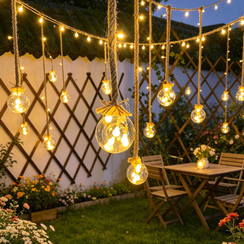 Outdoor Hemp Rope Large Ball Hanging Lights, Fairy Lights, Starry Sky Lights, Garden Landscape Decorative Lights, Camping Restaurant Atmosphere Lights Outdoor Hemp Rope Large Ball Hanging Lights, Fairy Lights, Starry Sky Lights, Garden Landscape Decorative Lights, Camping Restaurant Atmosphere Lights
