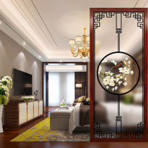Modern Chinese style simple art glass living room screen washbasin partition entry porch frosted transparent tempered