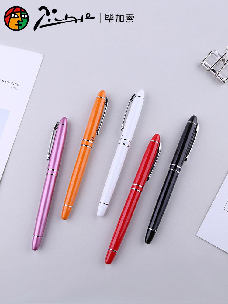 Pimio Picasso 608 signature pen Female vintage business metal orb pen Student-specific adult office with 0 5mm writing practice free lettering send private gift Corporate customization