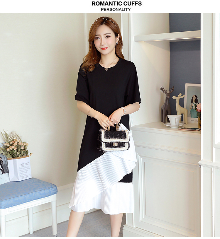 Bà bầu mùa hè 2019 thời trang mới thủy triều mẹ dài qua đầu gối váy cổ tích siêu bà bầu mùa hè - Áo thai sản đầm bầu cao cấp