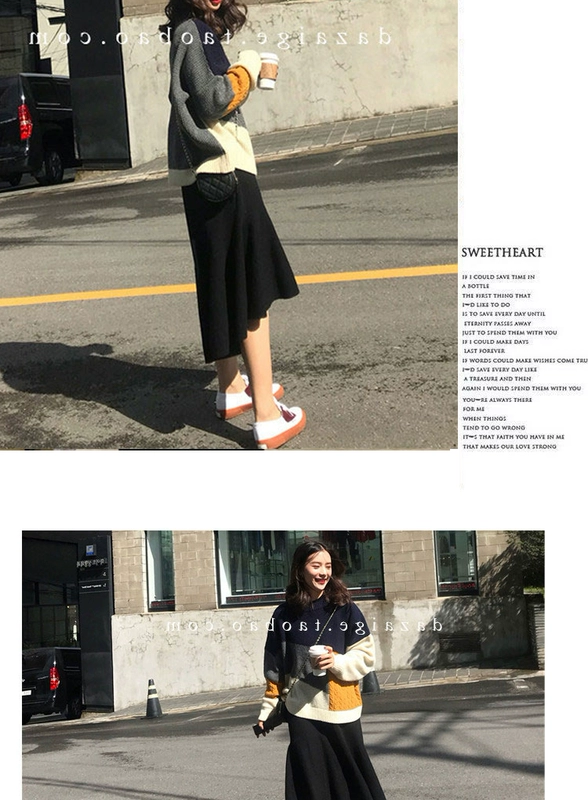 Bộ sản phẩm dành cho bà bầu mùa xuân 2020 Thời trang mới của Hàn Quốc Hàng dệt kim Tây Áo len dài cho bà bầu - Áo thai sản