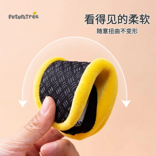 Детские нескользящие флисовые удерживающие тепло милые кроссовки для раннего возраста, мягкая подошва