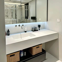 Hot-bent slate seamless ceramic integrated basin modern style bathroom cabinet bathroom washbasin washbasin cabinet customization