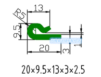 K-type pad PE green wear-resistant strip chain conveyor accessories K-type friction lining chain plate wear-resistant lining strip conveying