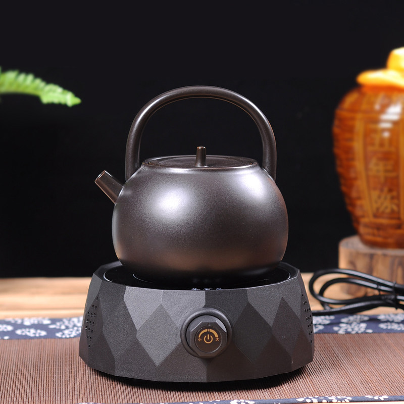 Warm wine kettle electric heating household old hot hot wine Japanese white yellow vintage ceramic boiler suit