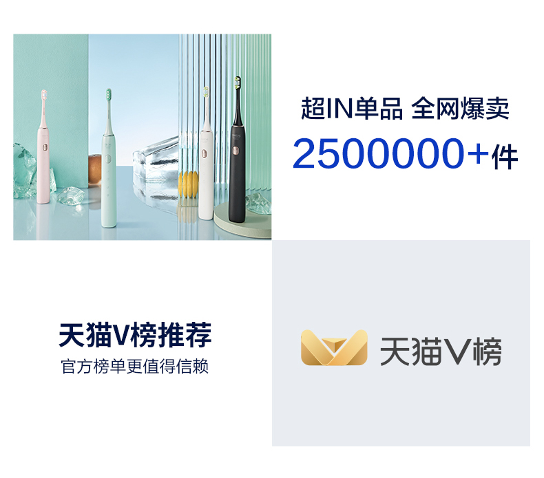 小米 素士 Soocare X3U 声波电动牙刷 图1
