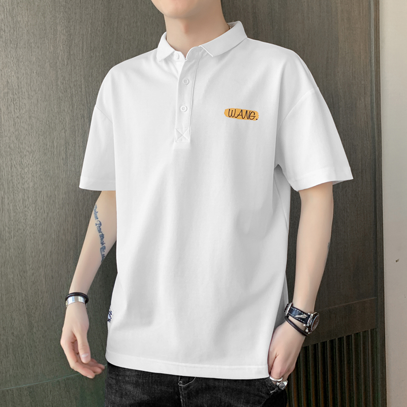 Summer polo shirt men's short-sleeved t-shirt 2021 new trend brand half-sleeved lapel t-shirt summer leading top clothes