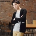 Mùa xuân và mùa thu đan cardigan áo khoác nam Hàn Quốc phiên bản của xu hướng của Slim thời trang giản dị cardigan nam áo len áo len nam Cardigan