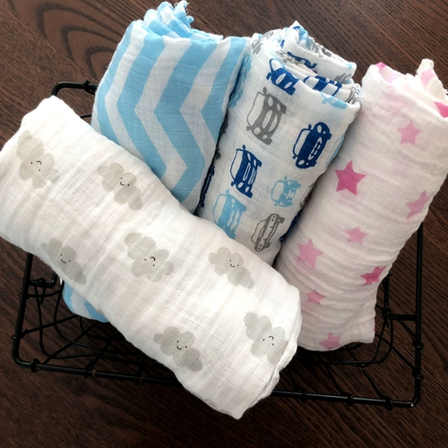 Детское хлопковое марлевое банное полотенце, летнее тонкое одеяло для новорожденных