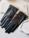 Hong Kong Bng Genuine Leather Gloves for Women, Autumn and Winter Short Sheepskin Gloves, Leather Gloves for Women, Winter Warm Leather Gloves for Women