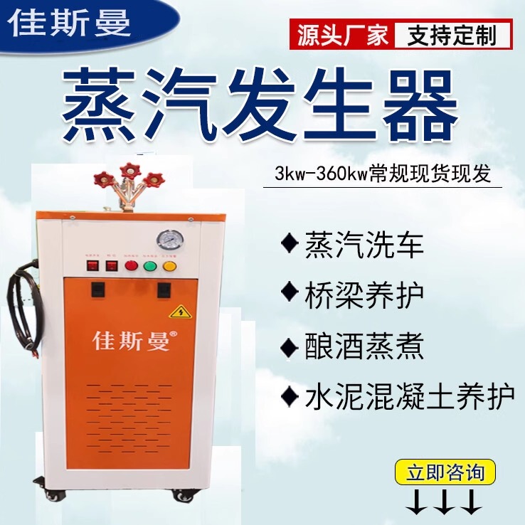 Jiaxian/Gasman Electric Heating Steam Generator Boiled Soy Milk Car Washing Machine Bridge Maintenance Industrial Energy-Saving Steam