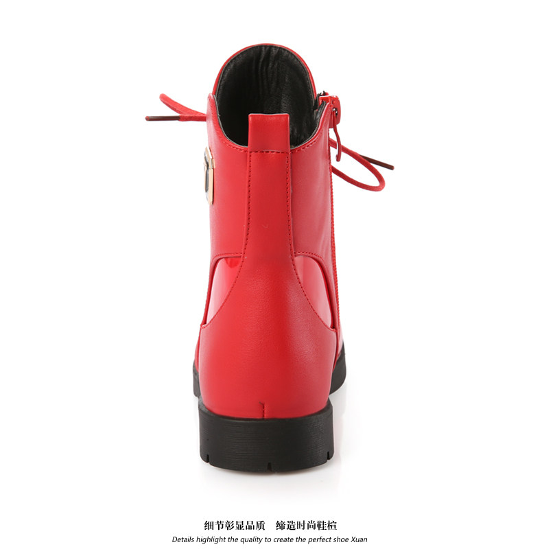 女童靴子秋冬季2016新款女童鞋大童加绒短靴