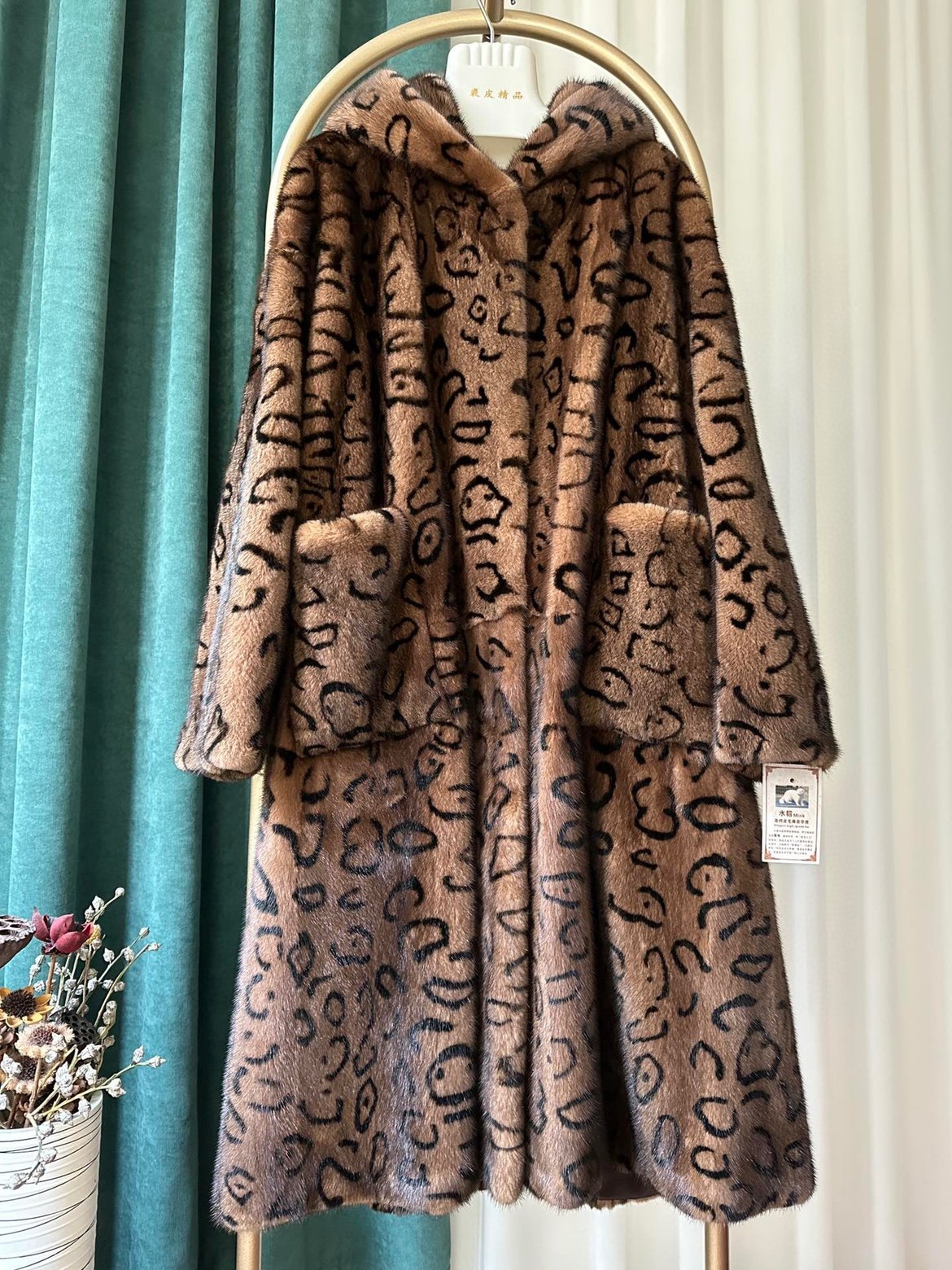 2023 Winter new import BAO WEN mink leather Grand coat Whole Mink Long lady Loose Broadsheet Casual Ferret Fur Coats-Taobao