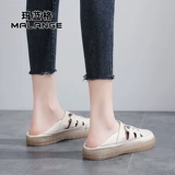 Летняя белая обувь, дышащие сандалии, туфли, из натуральной кожи, мягкая подошва