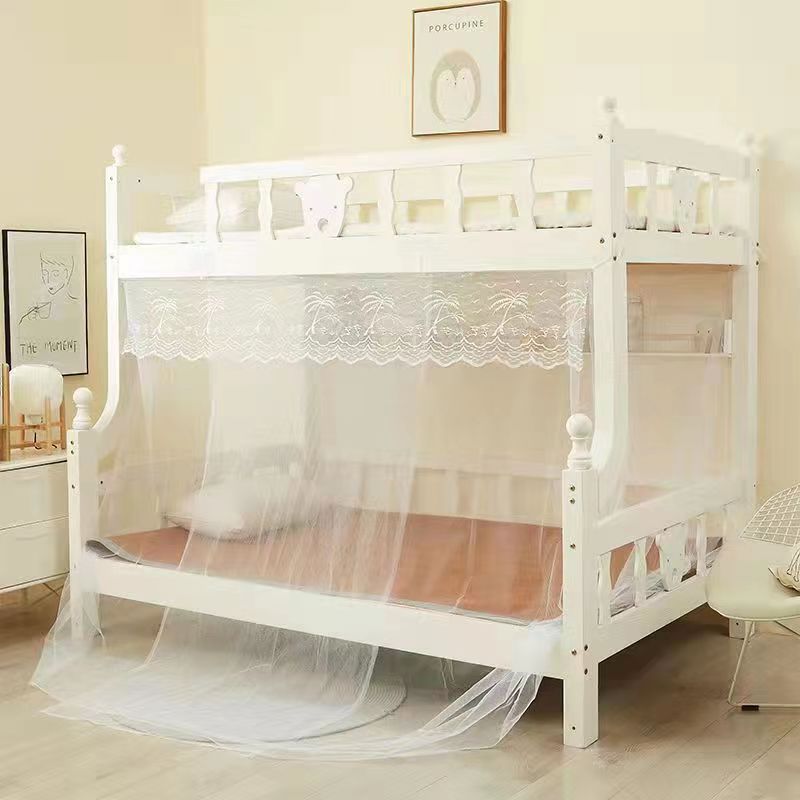 Mother-child bed mosquito net trapezoidal upper narrow lower wide solid wood ladder cabinet bed 1 2 meters lower bunk bed household 0 9 meters mosquito net