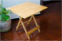 Household folding table portable simple dining table modern simple round table European small apartment round solid wood dining table