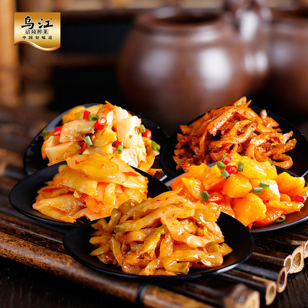 重庆特产 乌江 涪陵榨菜 麻辣组合 1449g*2件 ¥41.85包邮(优惠券+第2件半价)