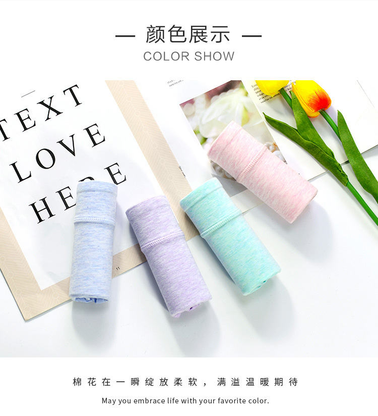 Đồ lót đậu đỏ nữ cotton 100% cotton mid-eo màu cotton Đồ lót nữ thoáng khí kích thước lớn quần lót nữ quần áo lót