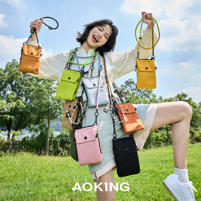 Aoking Mini Crossbody Bag, High-End Nylon Portable Casual High-Value Lightweight Water-Repellent Phone Bag