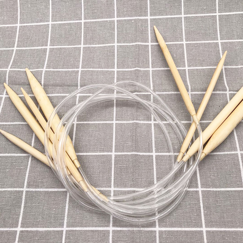 Dây đan vải công cụ đan que kim tre vòng kim dài 80cm chơi áo len ký kim tre - Công cụ & vật liệu may DIY nút kim loại