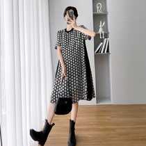 Pregnant Woman Summer Clothing Snowspun Embroidered Dress Dress Skirt Dresses Summer Thin small sub-fashion Loose Plexic dresses Long