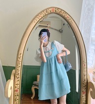 Pregnant Woman Summer Dress Braces Dress Suit Summer Thin style casual day ensemble Temperament High Sense Two Sets Tide
