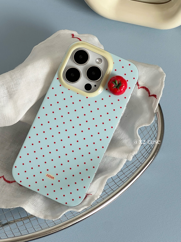 X2 Case Summer Korean Style ins Niche Fun Cute 3D Tomato Simple Polka Dot Suitable for iPhone 15 Pro Max Full Coverage 14Pro Apple 17/16 Girl Phone Case Protective Cover X2 Case Summer Korean Style ins Niche Fun Cute 3D Tomato Simple Polka Dot Suitable for iPhone 15 Pro Max Full Coverage 14Pro Apple 17/16 Girl Phone Case Protective Cover