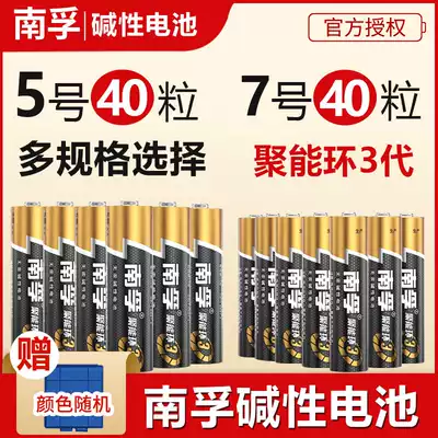 Nanfu No 7 40 pcs AAA alkaline dry battery No 7 air Conditioning TV remote control Toy Locomotive wall clock Durable wholesale 1 5V 20 pcs box*2